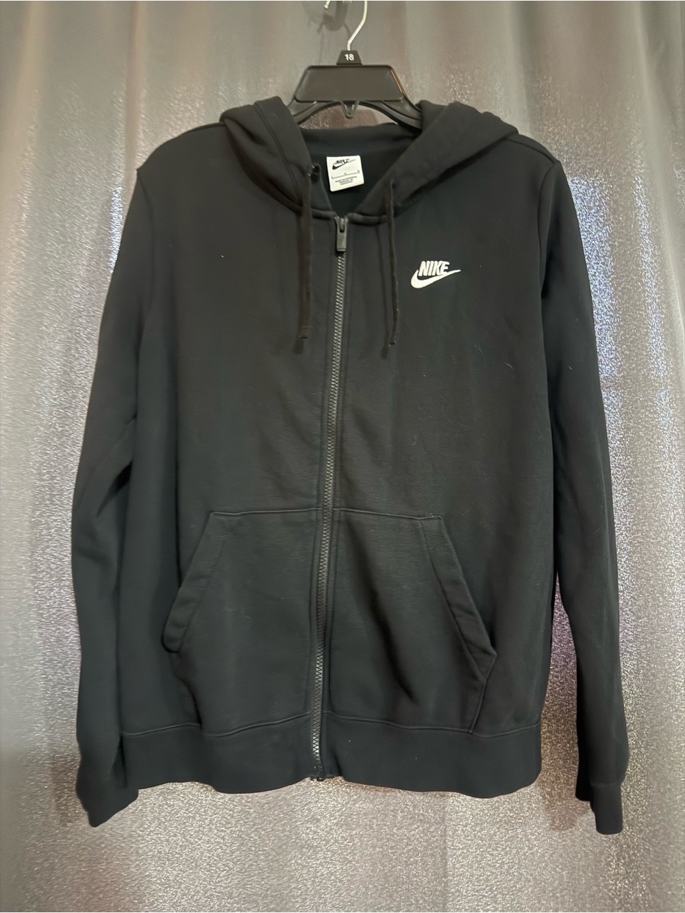 Nike woman’s  Black Full‑Zip Hoodie Sweater